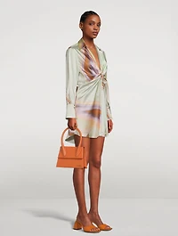 Roma Satin Shirt Dress