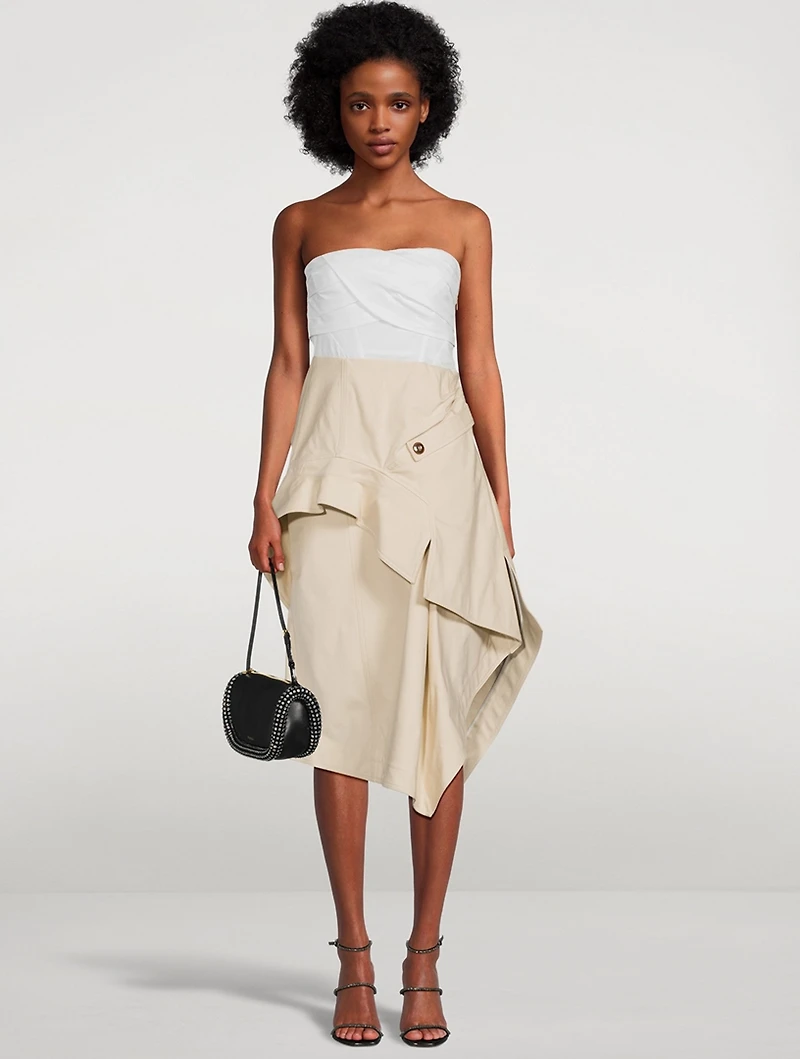 Jones Mixed-Media Midi Dress
