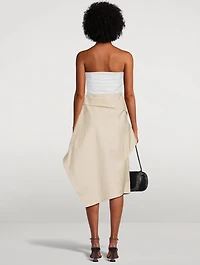Jones Mixed-Media Midi Dress