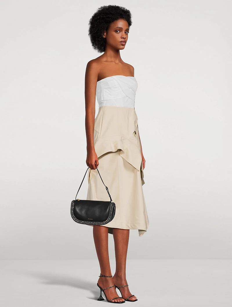 Jones Mixed-Media Midi Dress