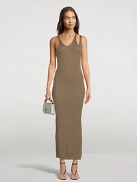 Ivette Metallic Rib Maxi Dress