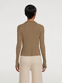Tammy Metallic Rib Polo Shirt