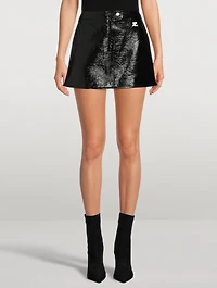 Reedition Vinyl Mini Skirt