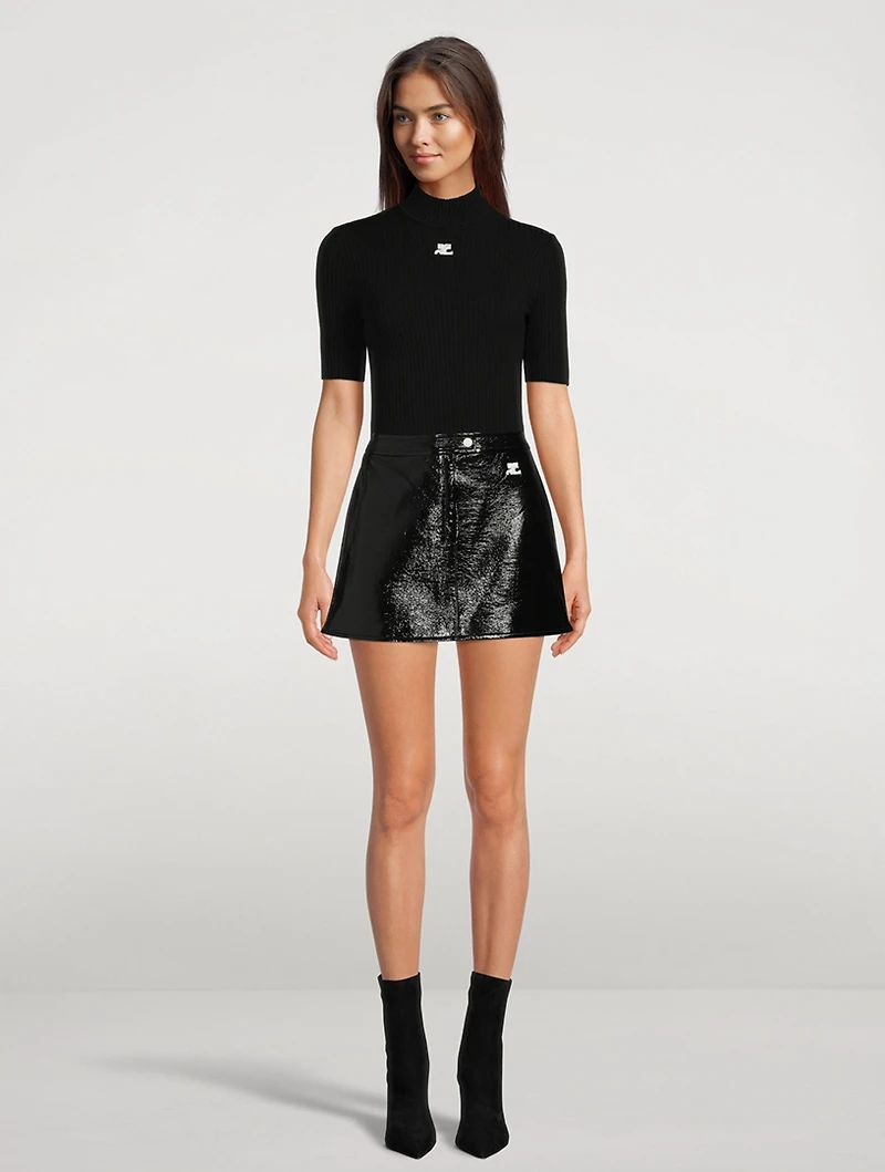 Reedition Vinyl Mini Skirt