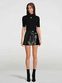 Reedition Vinyl Mini Skirt