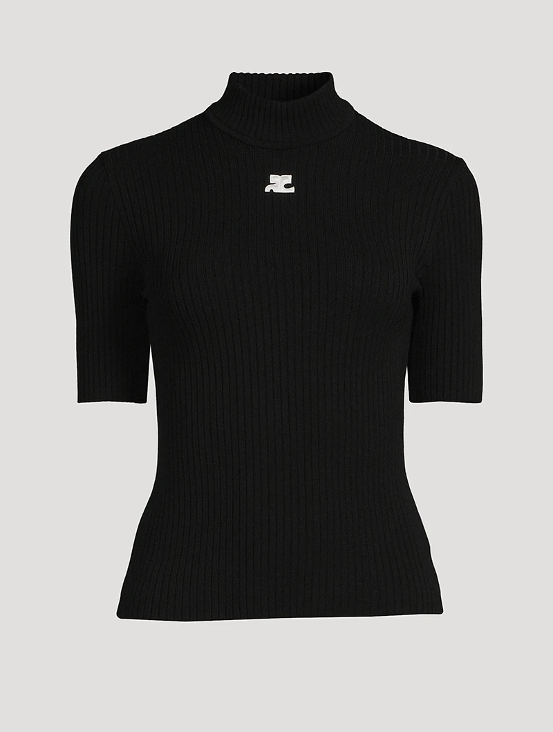 Reedition Short-Sleeve Mockneck Sweater
