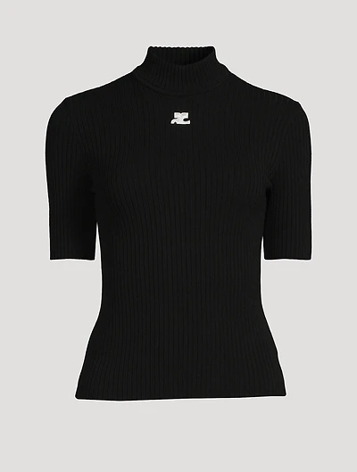 Reedition Short-Sleeve Mockneck Sweater