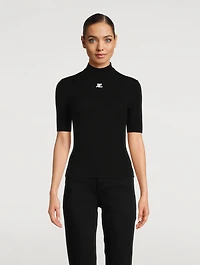 Reedition Short-Sleeve Mockneck Sweater