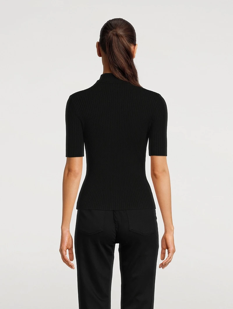 Reedition Short-Sleeve Mockneck Sweater