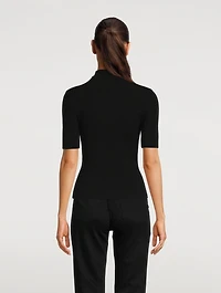 Reedition Short-Sleeve Mockneck Sweater