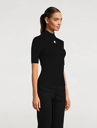 Reedition Short-Sleeve Mockneck Sweater