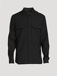 Wool Stretch Shirt Jacket