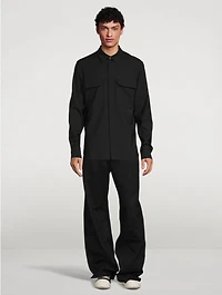Wool Stretch Shirt Jacket