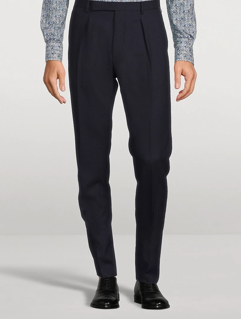 Wool Slim-Fit Pants