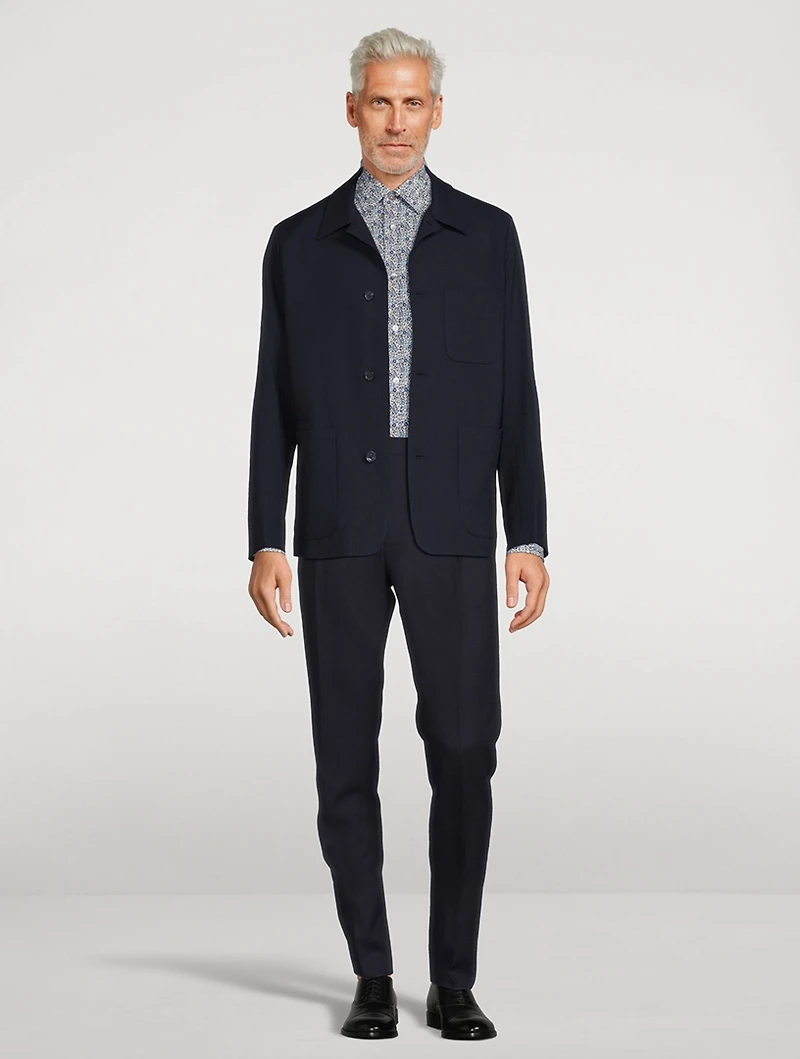 Wool Slim-Fit Pants