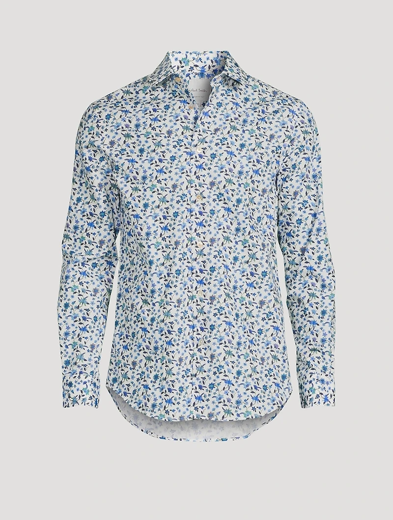 Cotton Tailored Shirt Floral Print