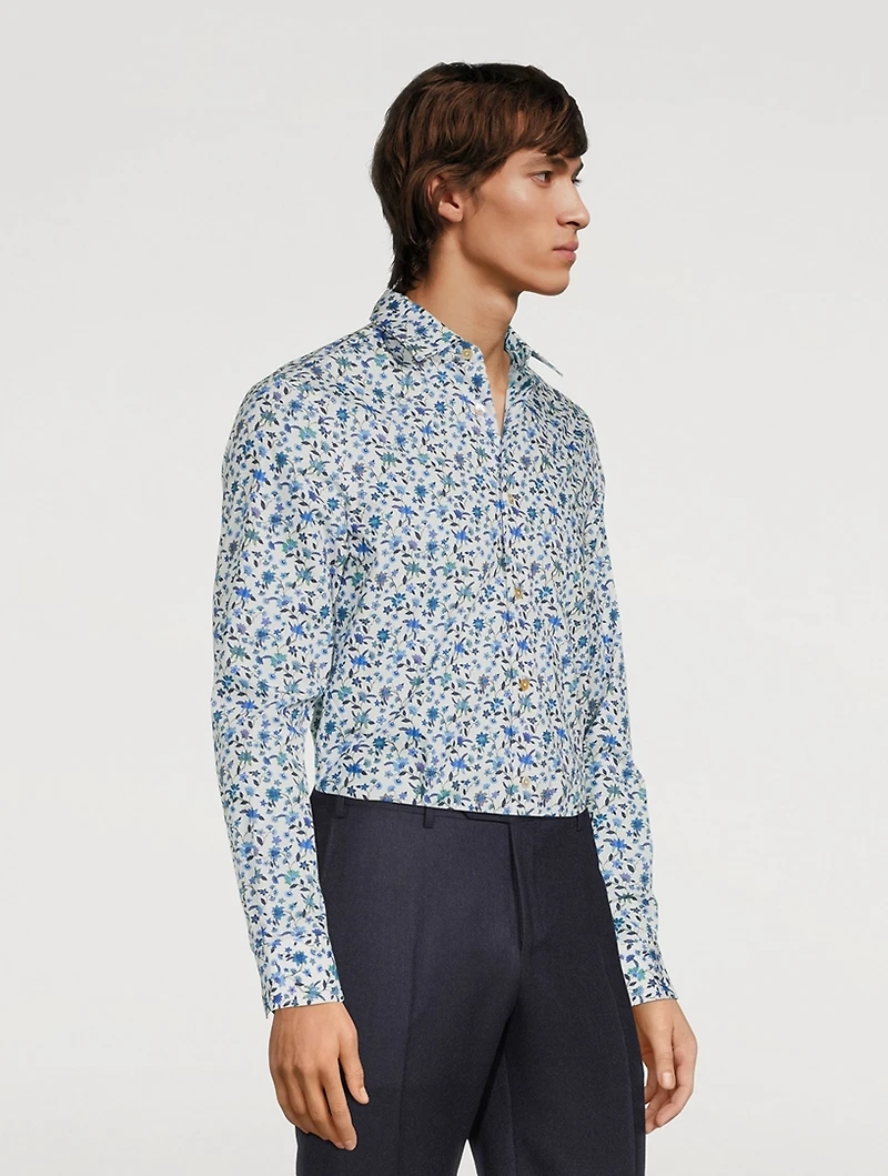 Cotton Tailored Shirt Floral Print