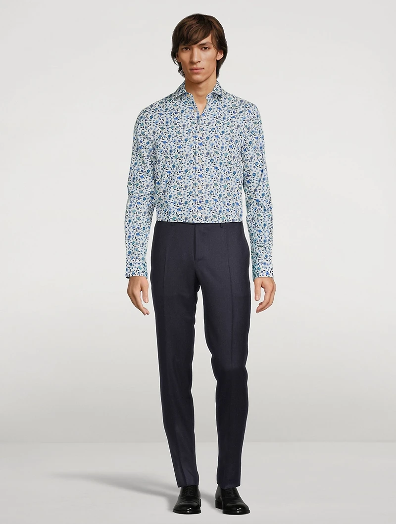 Cotton Tailored Shirt Floral Print