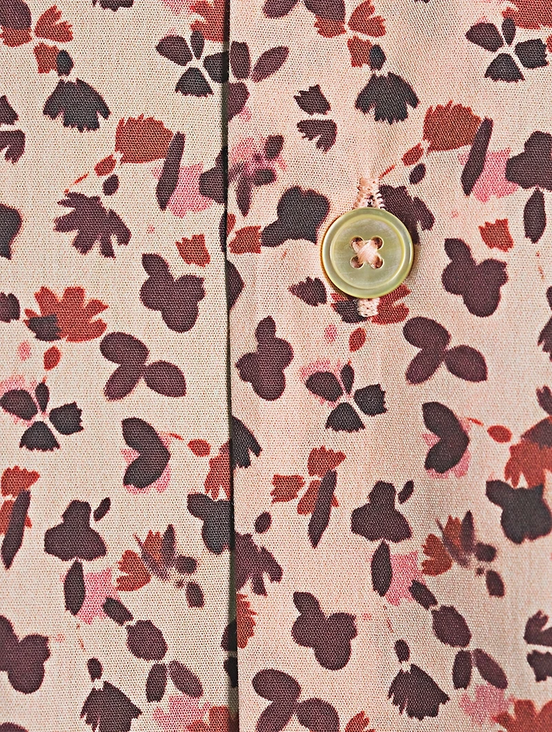 Cotton Long-Sleeve Shirt Floral Print