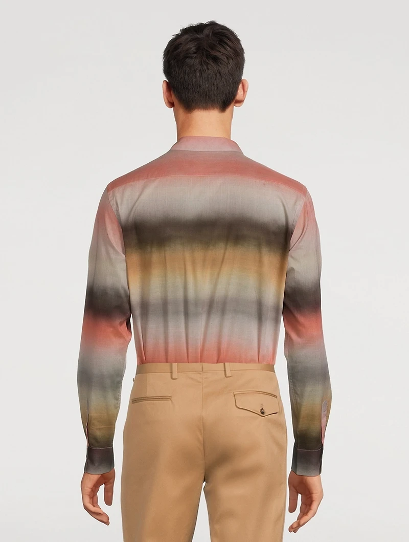 Cotton Shirt Untitled Stripe Print