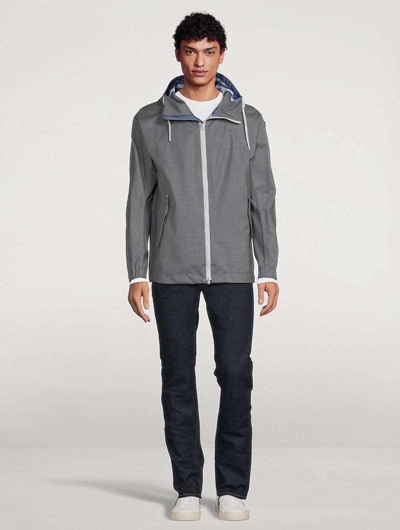 Wool Jacket With Hood