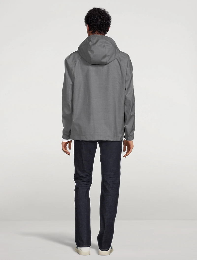 Wool Jacket With Hood