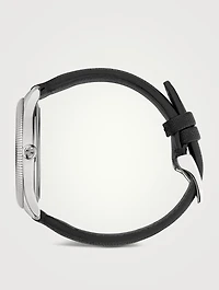 G-Timeless Slim Leather Strap Watch