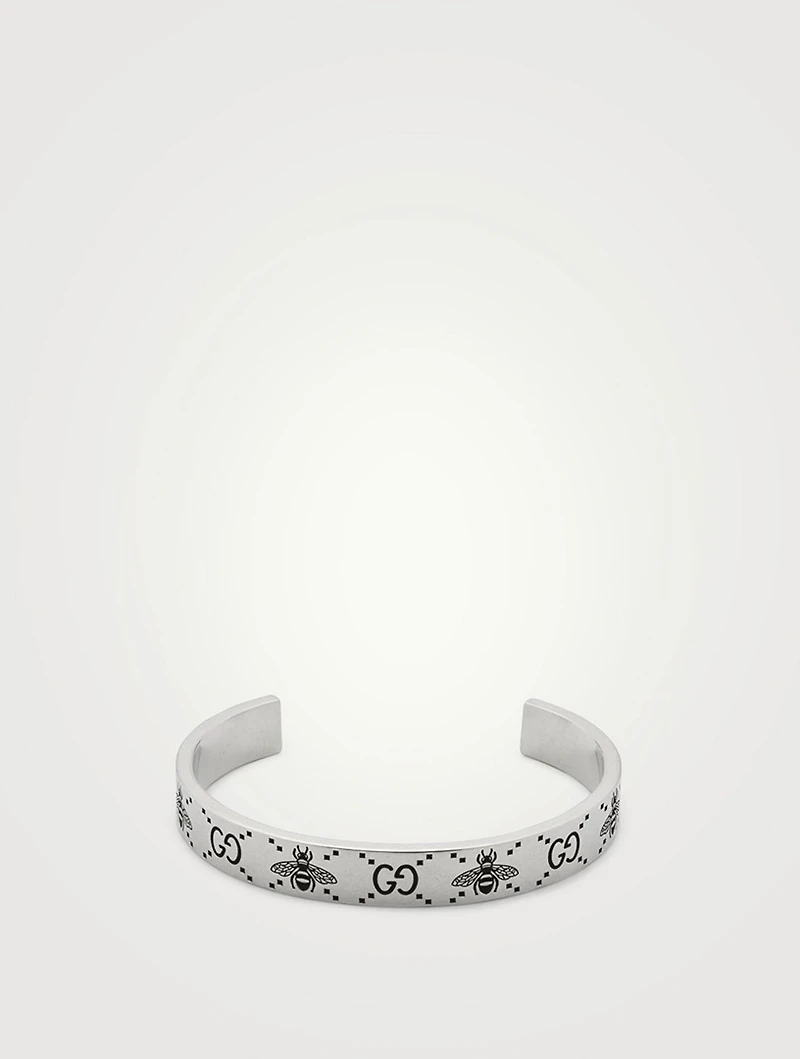 Sterling Silver Bee And Double G Motif Bracelet