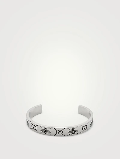 Sterling Silver Bee And Double G Motif Bracelet