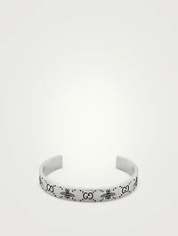 Sterling Silver Bee And Double G Motif Bracelet