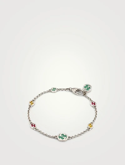Sterling Silver Interlocking G Bracelet