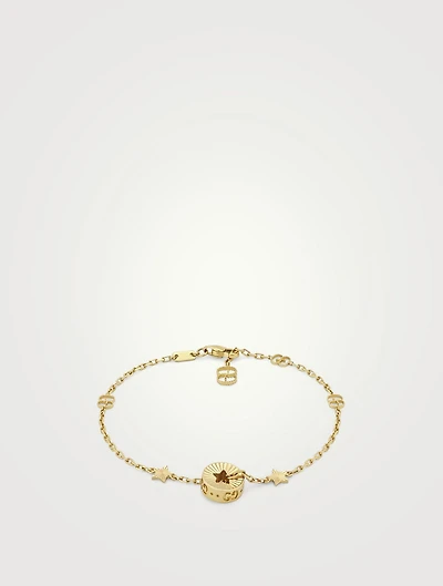 18K Gold Charm And Star Bracelet
