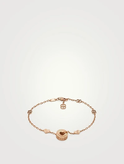 18K Rose Gold Charm And Star Bracelet