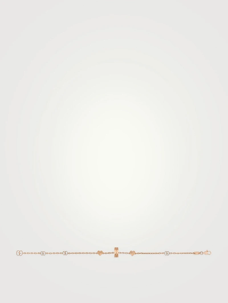 18K Rose Gold Charm And Star Bracelet