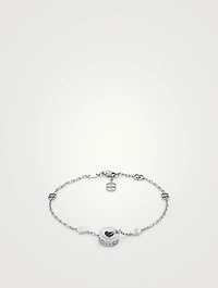18K White Gold Charm And Star Bracelet