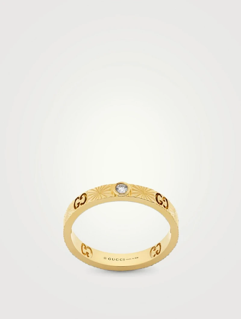 18K Gold Ring With Diamonds