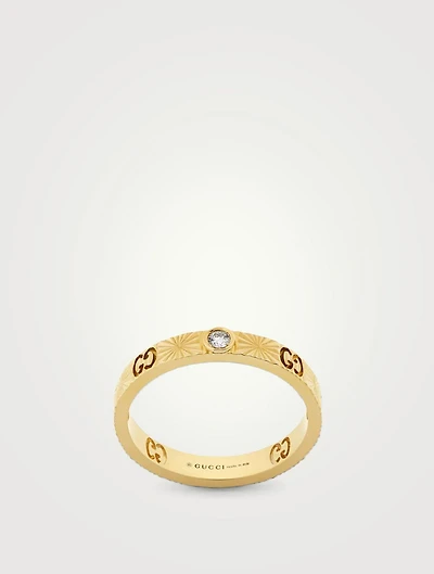18K Gold Ring With Diamonds