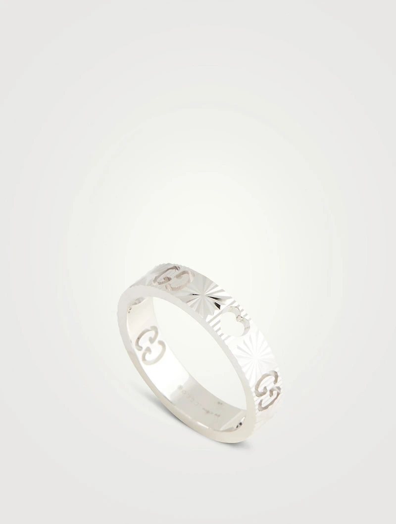 18K White Gold Icon Ring