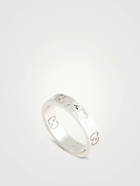 18K White Gold Icon Ring