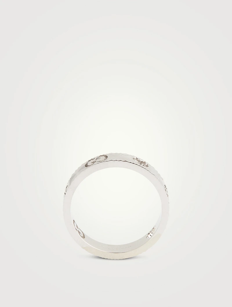 18K White Gold Icon Ring