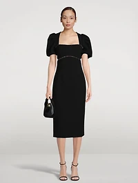 Victoria Puff-Sleeve Midi Dress