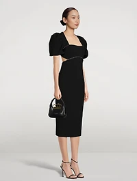 Victoria Puff-Sleeve Midi Dress