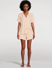 Gisele Relaxed Short Pajama Set Geometric Print