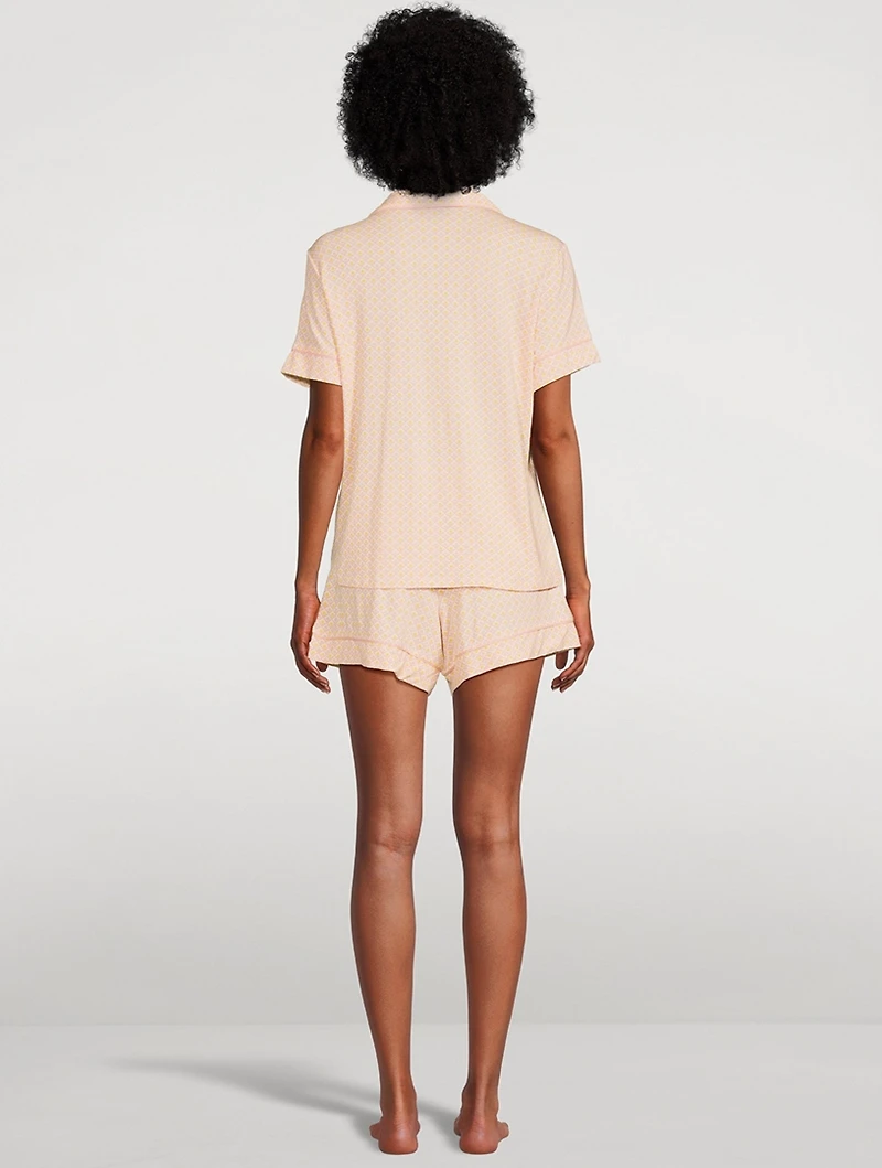 Gisele Relaxed Short Pajama Set Geometric Print