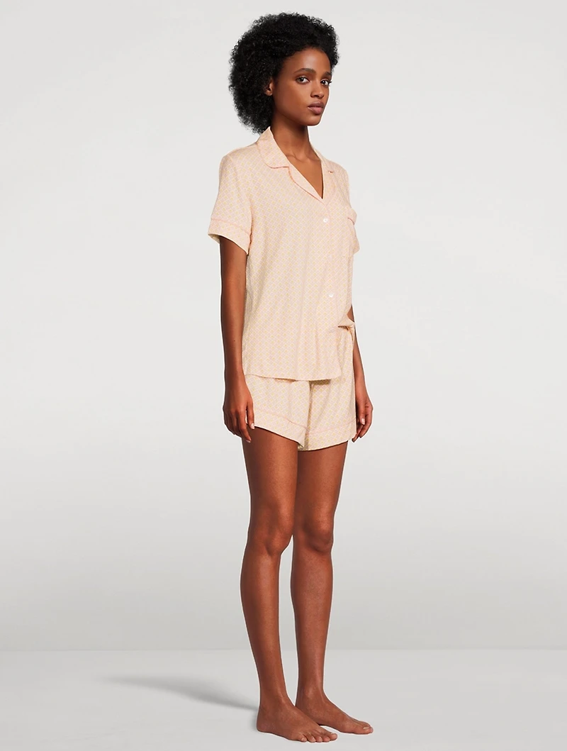 Gisele Relaxed Short Pajama Set Geometric Print