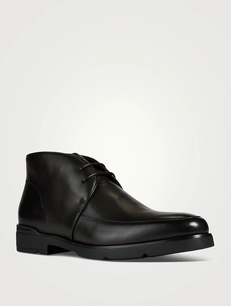 Leather Laced Ankle Boots