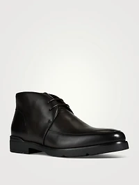 Leather Laced Ankle Boots
