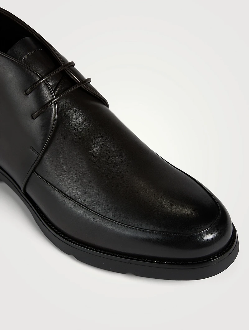 Leather Laced Ankle Boots