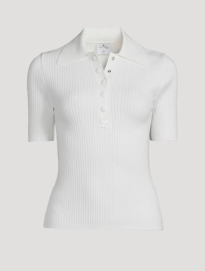 Ribbed Polo Sweater