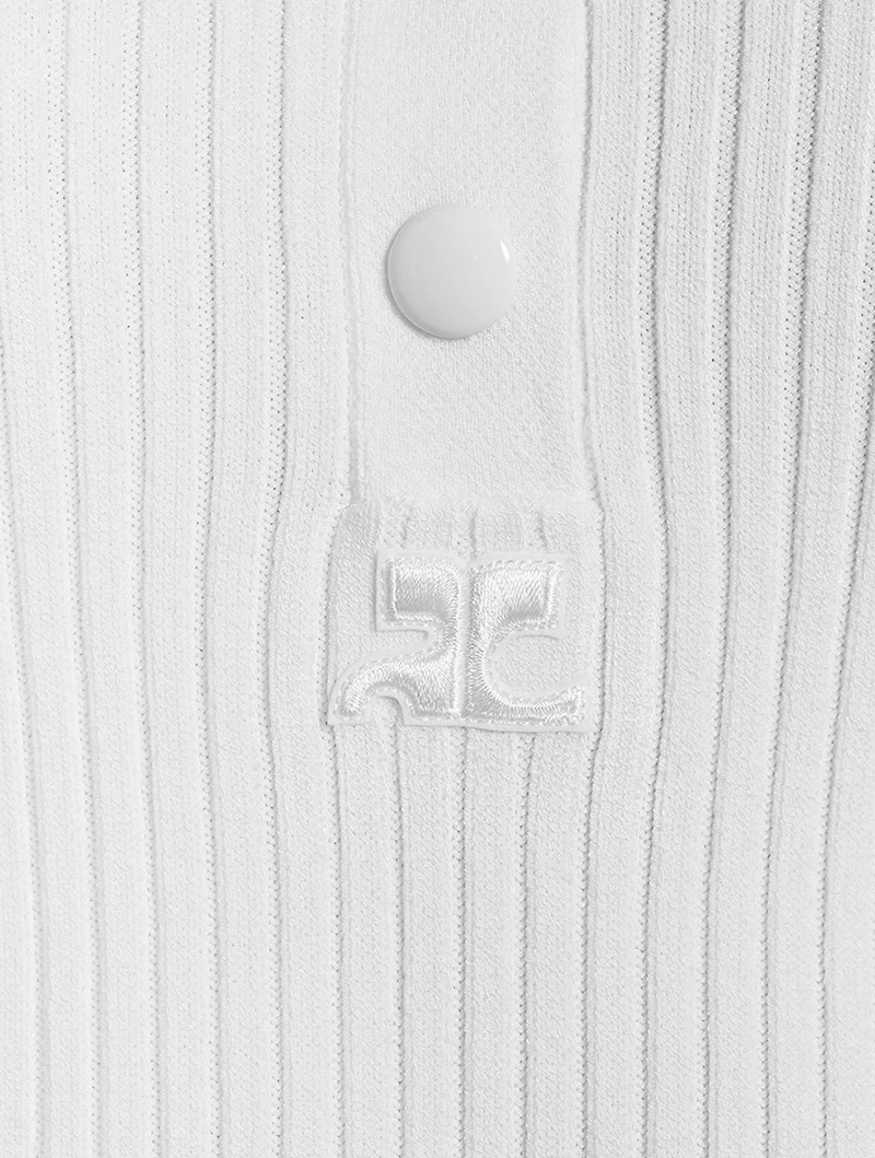 Ribbed Polo Sweater